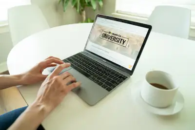 Business professional assessing the value of a website as a strategic asset